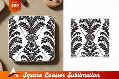 Classic Black And White Floral Damask Pattern Product Image 1