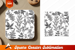 Botanical Pattern Seamless Floral Coaster Designs