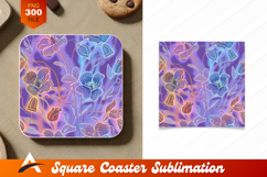 Floral Design Purple Hues Coaster Designs Product Image 1