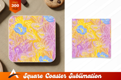 Artistic Floral Pattern With Coaster Designs Elements Product Image 1