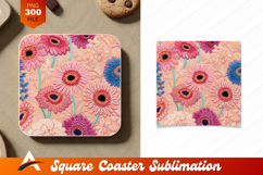 Floral Artwork With Gerbera Daisies Coaster Designs Product Image 1
