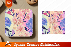 Floral Seamless Pattern For Coaster Designs Artwork Product Image 1