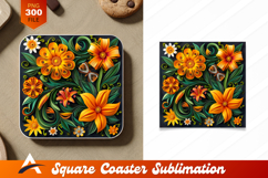 Paper Quilled Flowers And Butterfly Coaster Designs Product Image 1