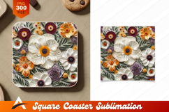 Quilled Paper Flowers Coaster Designs Art Product Image 1