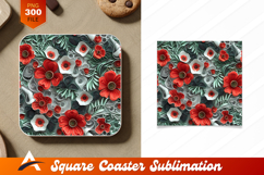 Red And White Floral Paper Quilling Art Product Image 1