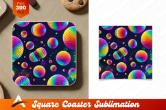 Rainbow Coaster Designs Spheres Abstract Background