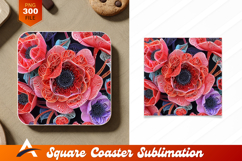 Abstract Floral Background With Intricate Coaster Designs Product Image 1