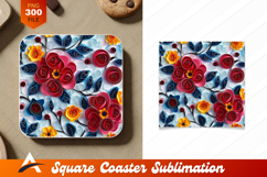 Paper Quilling Floral Art Coaster Designs Product Image 1