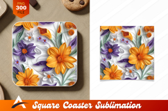 Paper Quilled Flower Arrangement Coaster Designs Product Image 1