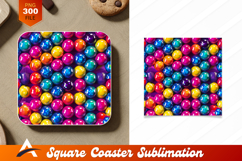 Colorful Disco Balls Coaster Designs Background Texture