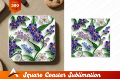 Elegant Floral Quilling Art Coaster Designs Decor Product Image 1