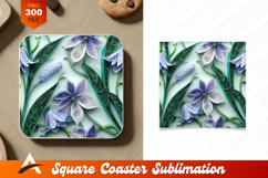 Paper Quilled Floral Pattern Coaster Designs Product Image 1