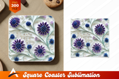 Quilled Flowers Coaster Designs Floral Paper Art Product Image 1