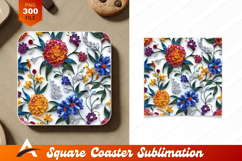 Colorful Quilled Flower Pattern Coaster Designs Product Image 1