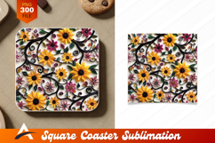 Floral Paper Quilling Art Coaster Designs Product Image 1