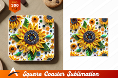 Artistic Paper Quilling Sunflowers And Floral Motifs PNG Product Image 1