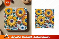 Colorful Quilled Flowers Creative Coaster Designs Product Image 1