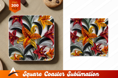 Colorful Quilled Paper Flowers Artistic Coaster Designs Product Image 1