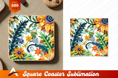 Quilled Paper Flower Coaster Designs Illustration Product Image 1