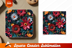 Colorful Quilled Flower Pattern Coaster Designs Product Image 1
