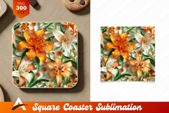 Elegant Floral Quilling Art Coaster Designs Pattern Product Image 1