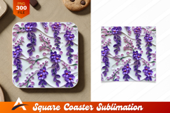 Elegant Quilled Flowers Coaster Designs Seamless Pattern Product Image 1