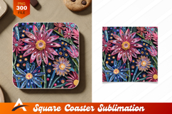 Colorful Quilled Flowers Decorative Coaster Designs Product Image 1