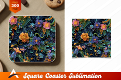 Colorful Floral Quilling Art Coaster Designs Pattern Product Image 1