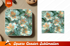 Artistic White Alstroemeria Flowers Seamless Floral Pattern Product Image 1