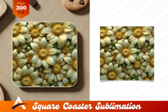 Elegant Floral Pattern With Soft Yellow Flowers And Golden Product Image 1
