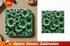 Abstract Green Flower Garden Illustration Dense Floral Product Image 1
