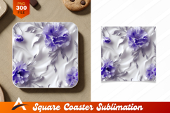 Elegant Floral Arrangement With Purple Flowers On White Silk Product Image 1