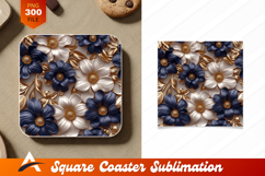 Elegant Floral Pattern With Golden Accents Artistic Texture Product Image 1