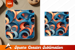 Abstract Rings Background In Blue And Orange