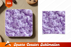 Fluffy Lilac Fur Texture Coaster Design Element Product Image 1