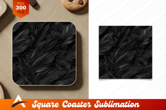 Dark Feathers Texture Coaster Design Pattern Product Image 1