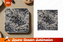 Gray Abstract Fur Texture For Coaster Design Product Image 1
