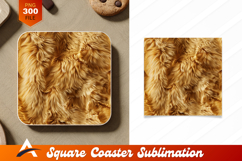 Golden Abstract Flow Coaster Design Texture Product Image 1