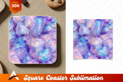 Abstract Feathers Background Pattern For Coaster Design Product Image 1