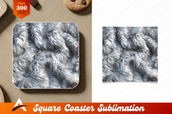 Abstract White Fur Texture Coaster Design Material Product Image 1