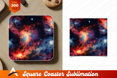 Abstract Nebula Space Seamless Coaster Design Product Image 1