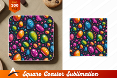 Colorful Liquid Drops Seamless Pattern Coaster Designs