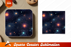 Abstract Space Galaxy Coaster Design Background Product Image 1