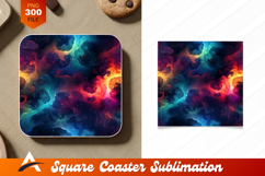 Colorful Nebula Galaxy Space Coaster Design Art Product Image 1