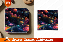 Abstract Space Nebula Coaster Design Pattern Product Image 1