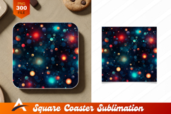 Abstract Festive Bokeh Background Coaster Design Product Image 1