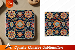 Elegant Floral Coaster Design Seamless Pattern Product Image 1