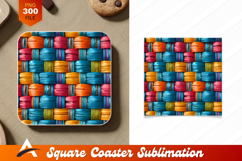 Colorful Interwoven Woven Pattern Coaster Designs Material