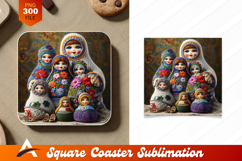 Nested Dolls Russian Matryoshka Coaster Design Group Product Image 1