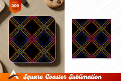 Abstract Tartan Plaid Seamless Coaster Design Product Image 1